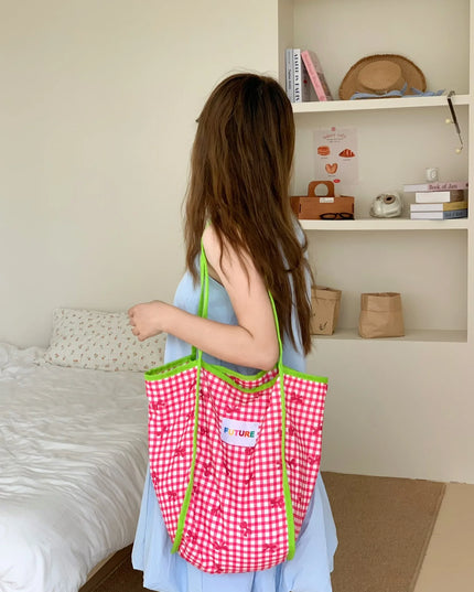 Plaid Prints Tote Bag