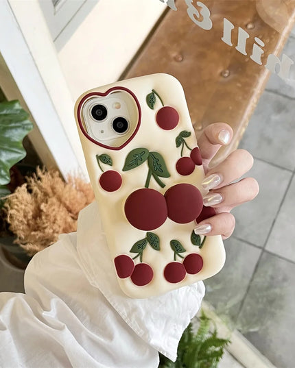 3D Cherry Popsocket Phone Case