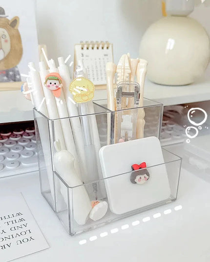 Clear Pen Holder & Desk Organizer