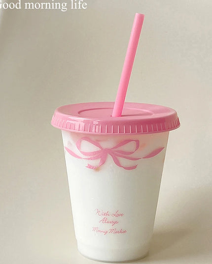 Kawaii Cup With Lid Straw