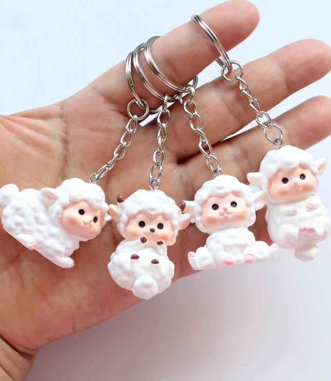 White Sheep Keychain