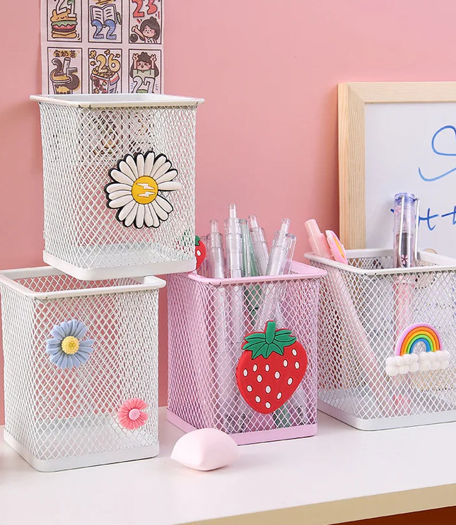 Cute Grid Pen Holder