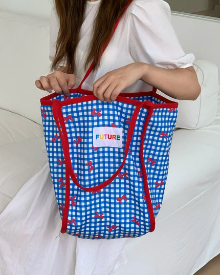 Plaid Prints Tote Bag