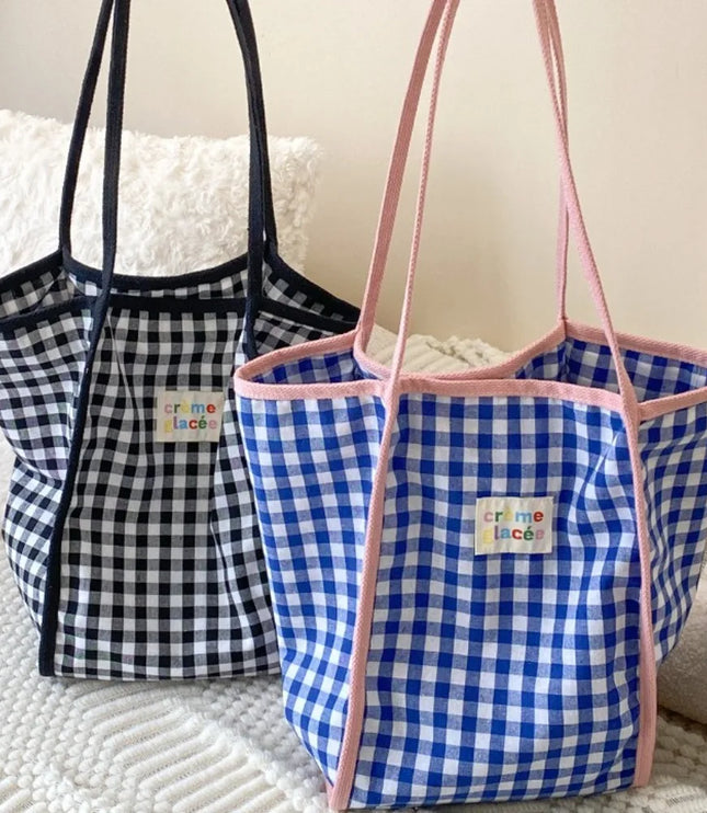 Colorful Plaid Tote