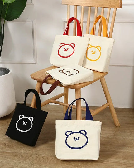 Bear Canvas Tote Bag