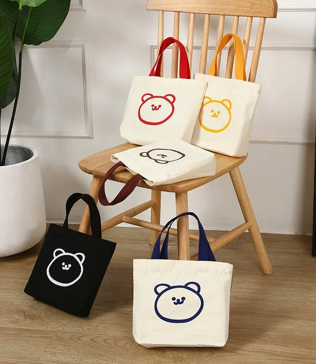 Bear Canvas Tote Bag