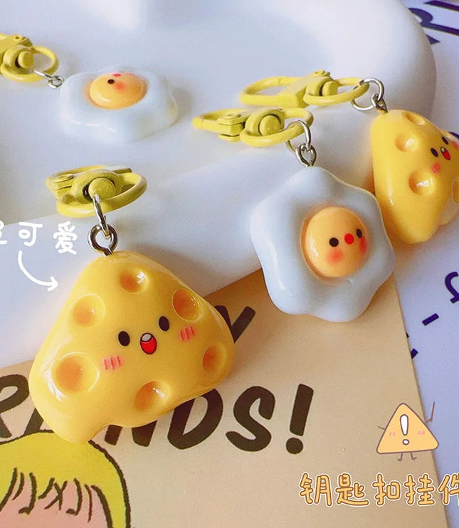 Egg & Cheese Keychain