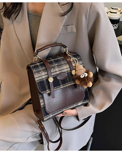 Vintage Plaid Backpack