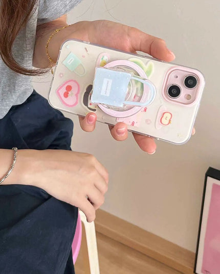 Cute Cat & Bag Popsocket & Phone Case