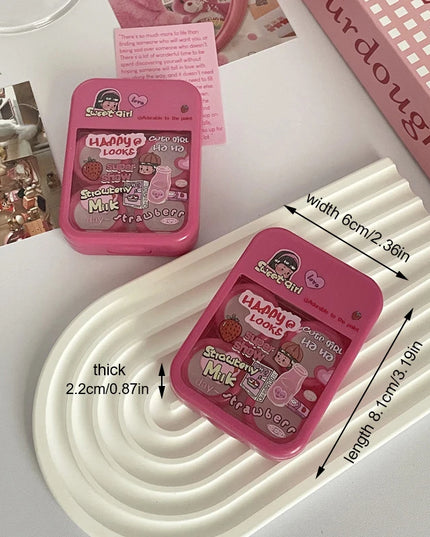 Strawberry Milk Contact Lenses Case & Kit