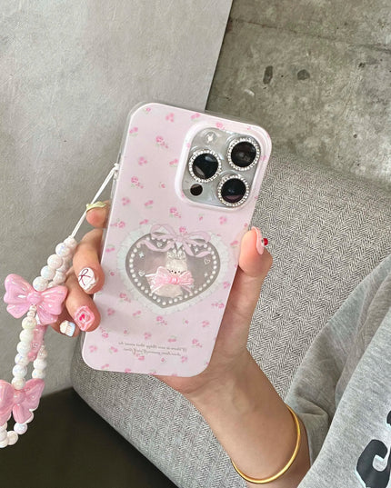 Crystal Cat Bow Phone Case
