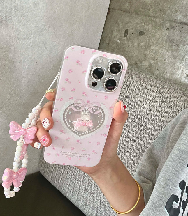 Crystal Cat Bow Phone Case