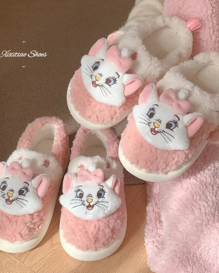 Mary Cat Plush Slippers