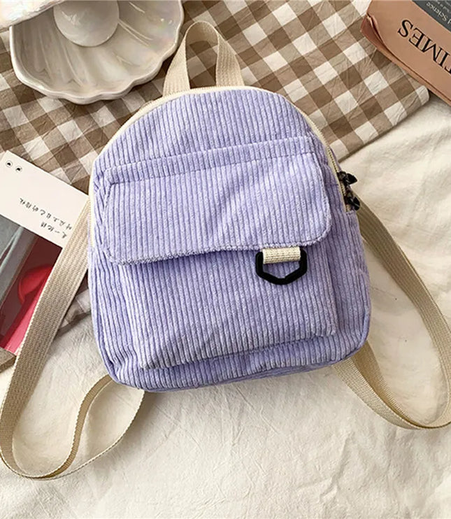 Mini Corduroy Backpack