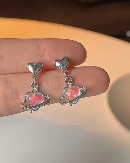 Pink Planet Earrings