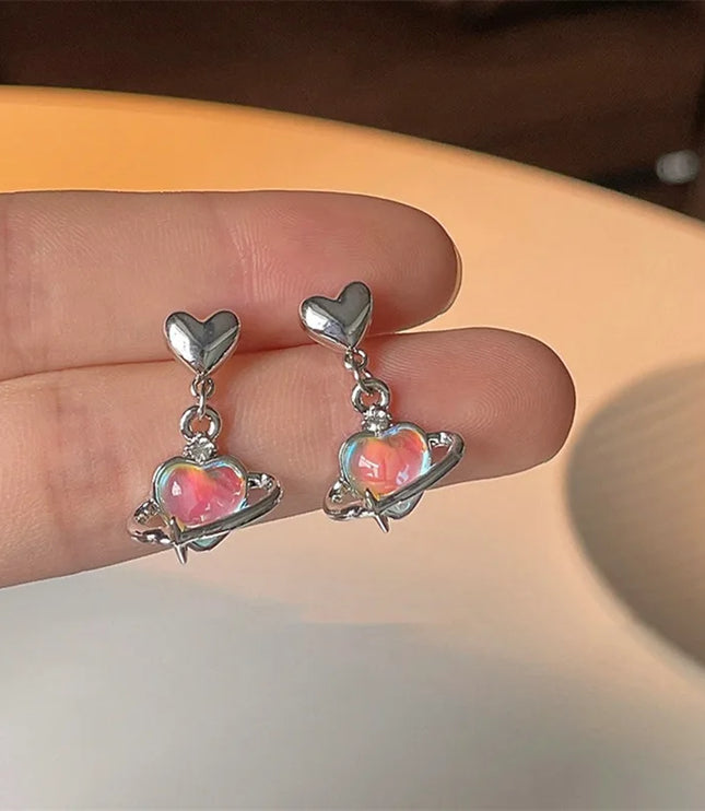 Pink Planet Earrings