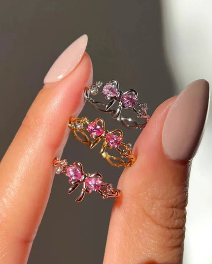 Pink Bow Ring