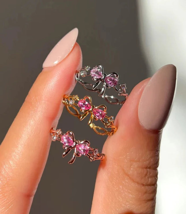 Pink Bow Ring