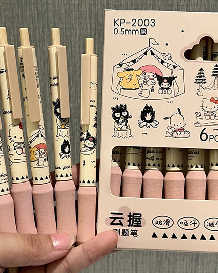 6Pcs SANRIO Camping Gel Pens