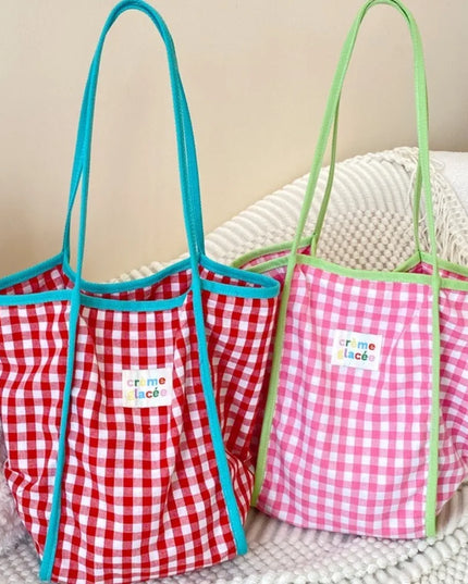 Colorful Plaid Tote