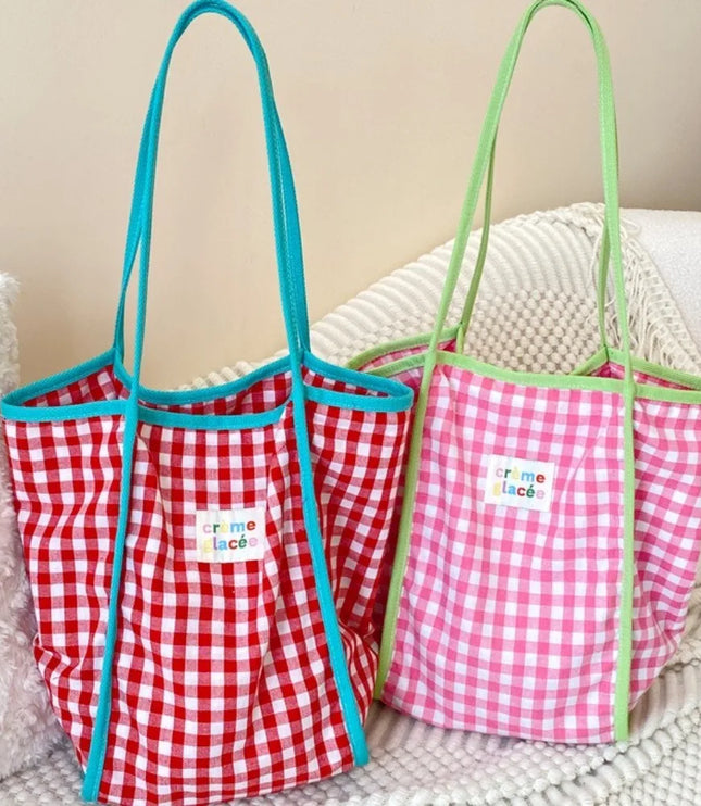 Colorful Plaid Tote