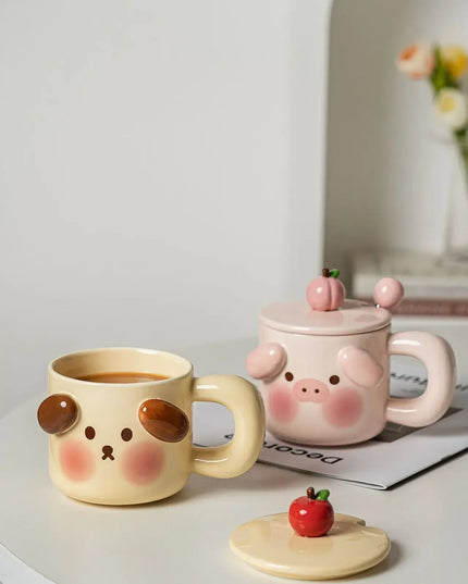 Pig & Doggy Ceramic Mug