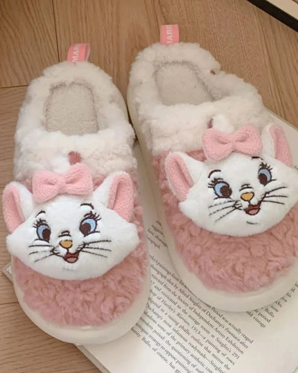 Mary Cat Plush Slippers