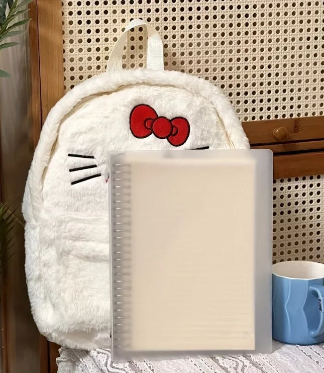 Hello Kitty Plush White Backpack