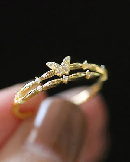 Double Butterfly Ring