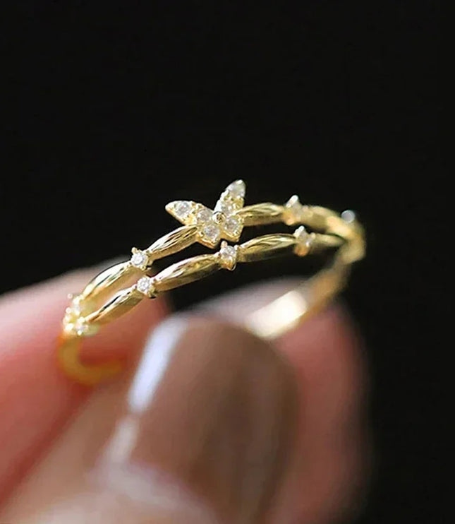 Double Butterfly Ring