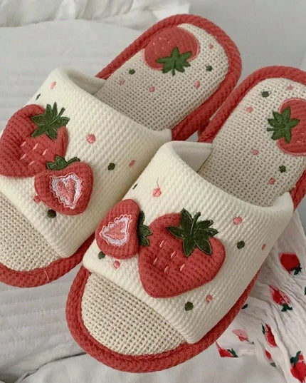 Strawberry Home Slippers