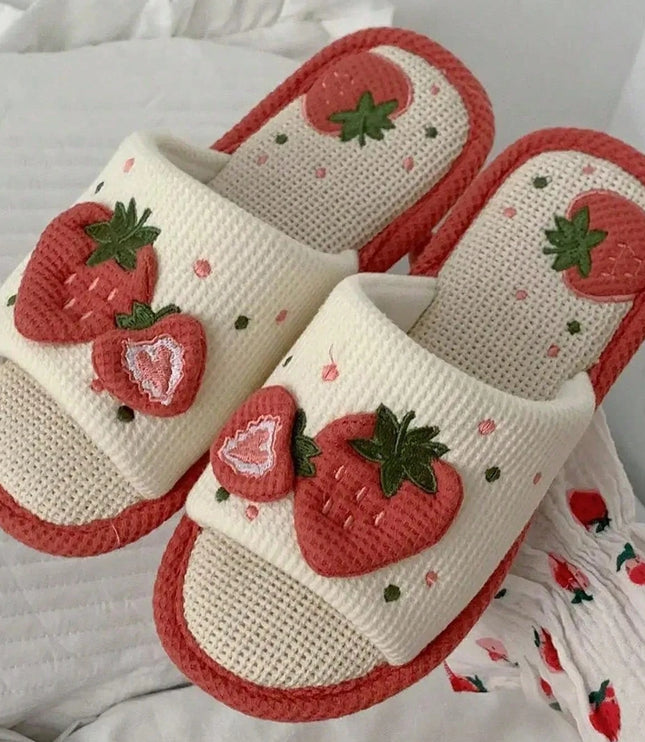 Strawberry Home Slippers