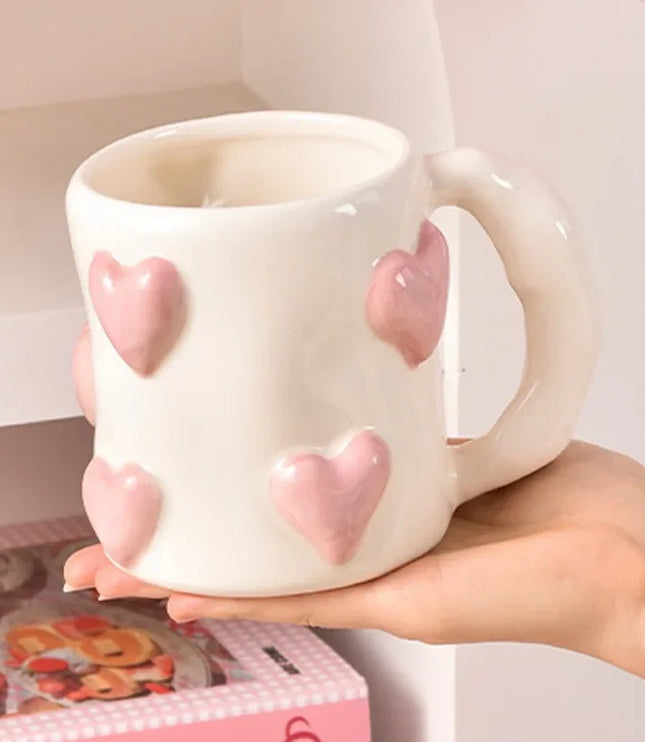 Heart Pink Ceramic Mug