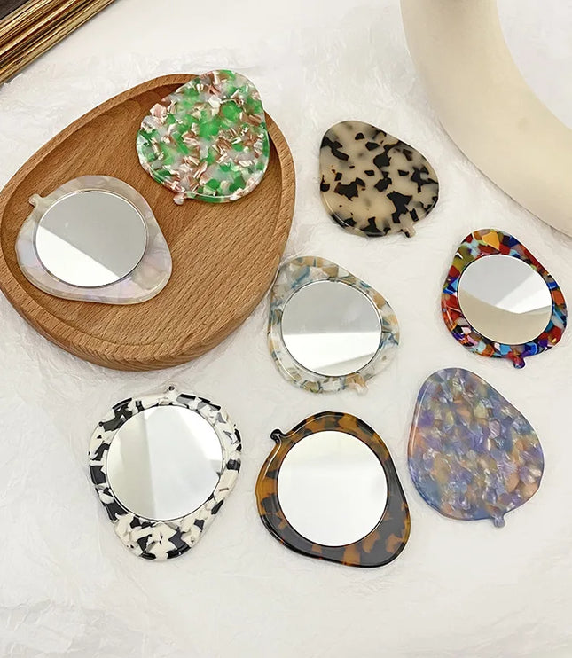 Marble Leaf Pocket Mirror