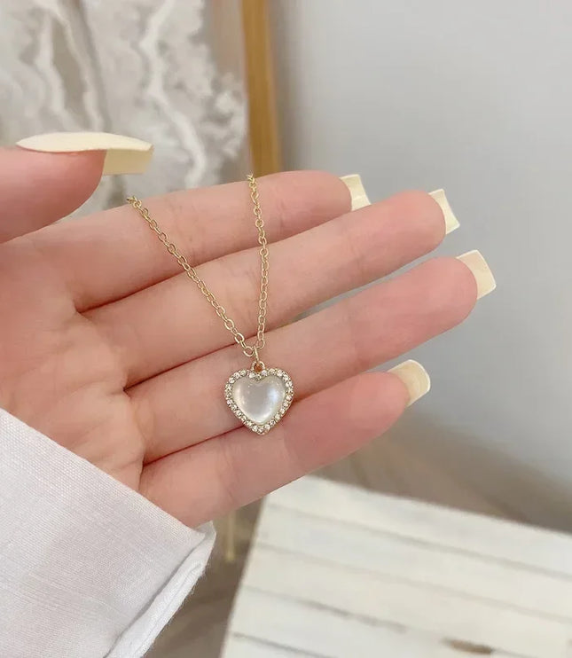 Opal Heart Necklace