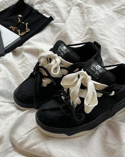 Black Bowknot Sneakers