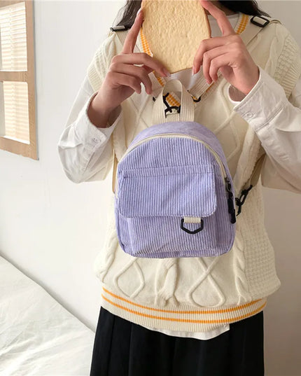 Mini Corduroy Backpack