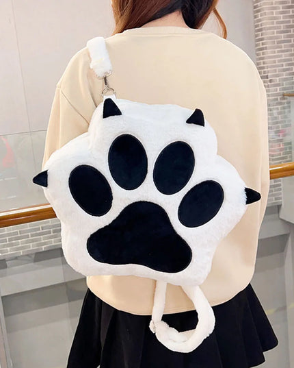 Cat Paw Plush Backpack