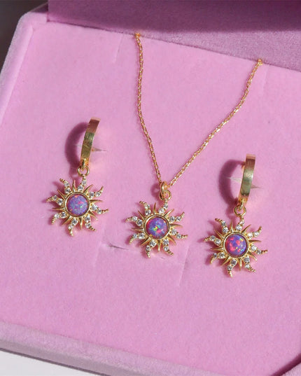 Opal Sun Necklace