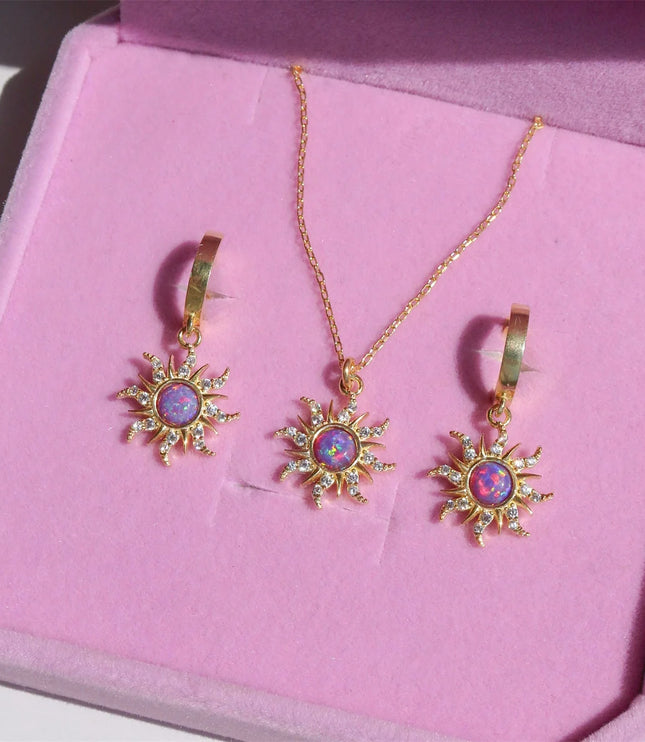 Opal Sun Necklace