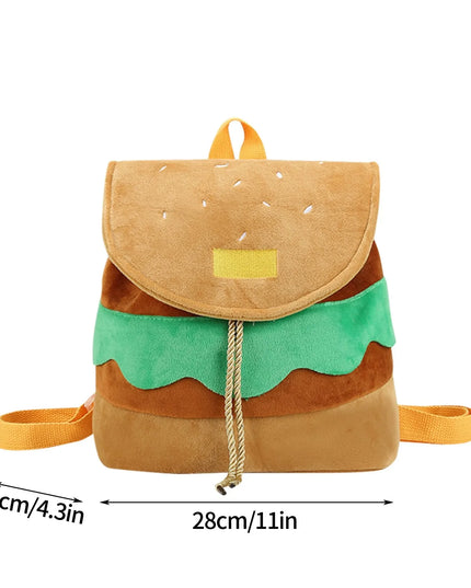 Hamburger Plush Backpack