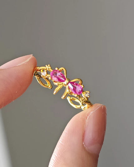 Pink Bow Ring