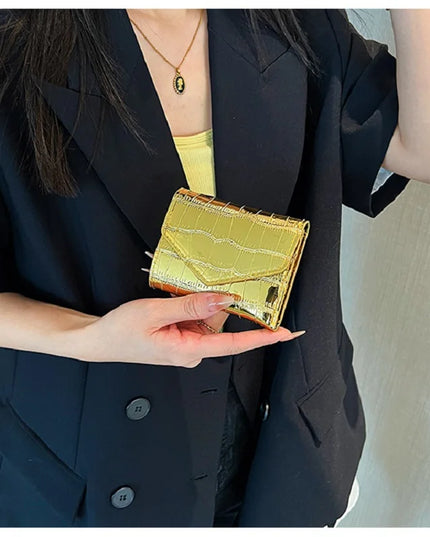 Metallic Crocodile Wallet