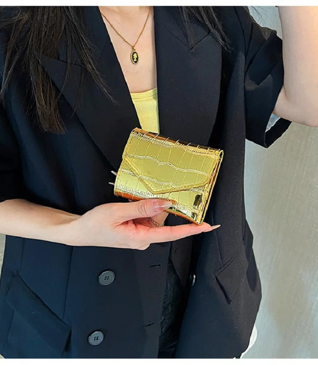 Metallic Crocodile Wallet