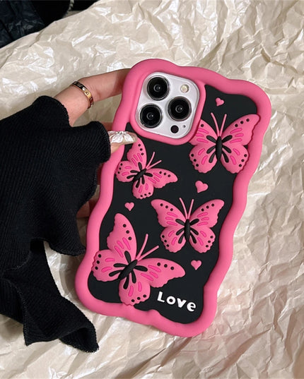 Hot Pink Butterfly Phone Case