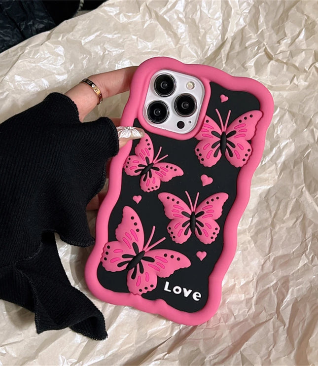 Hot Pink Butterfly Phone Case