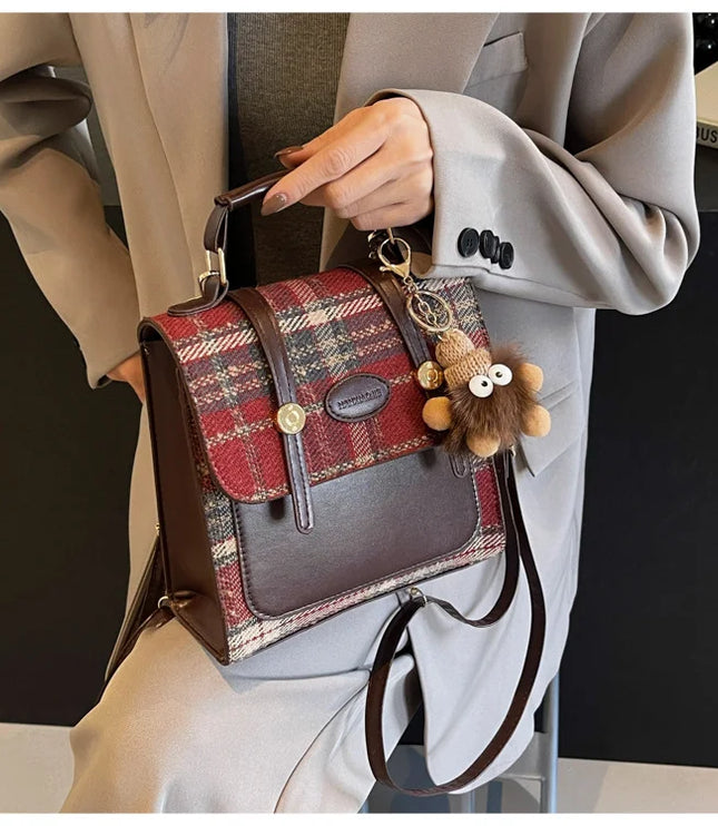 Vintage Plaid Backpack