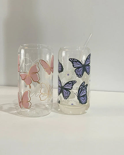 Butterfly Glass Cup