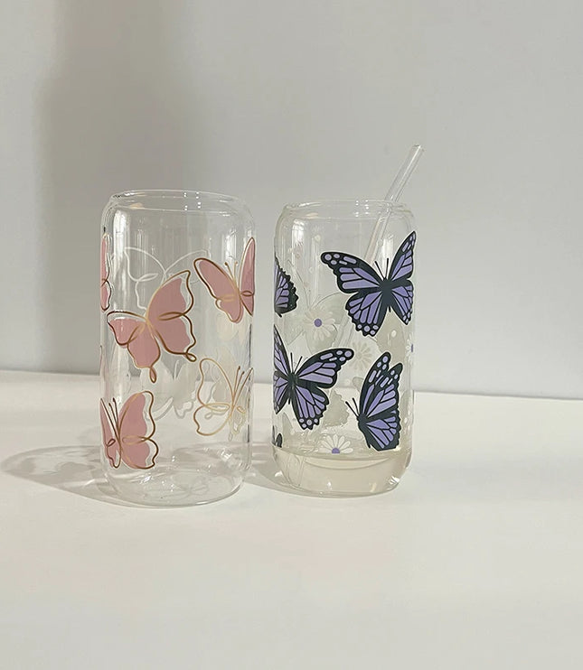 Butterfly Glass Cup