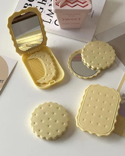 Cheese Biscuit Pocket Mirror